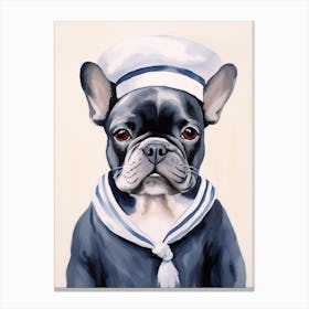 French Bulldog Sailor Canvas Print