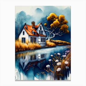 House By The Water Canvas Print