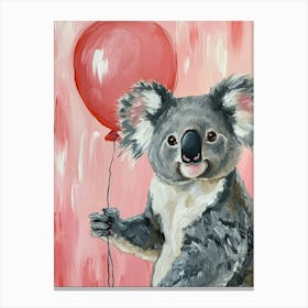Cute Koala 3 With Balloon Canvas Print