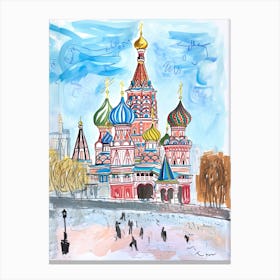 Moscow, Dreamy Storybook Illustration 1 Canvas Print