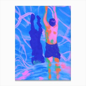 Swimming man 1 Canvas Print