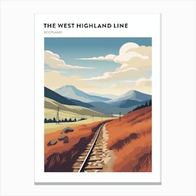 The West Highland Line Scotland 2 Hiking Trail Landscape Poster Canvas Print