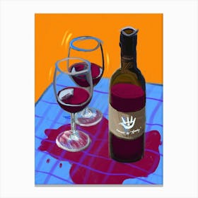 Spilled Wine Junkie Canvas Print
