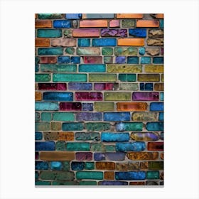 Colorful Brick Wall Canvas Print