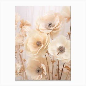 Boho Dried Flowers Anemone 4 Canvas Print