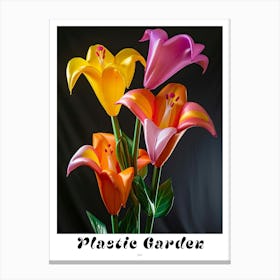 Bright Inflatable Flowers Poster Lily 1 Canvas Print