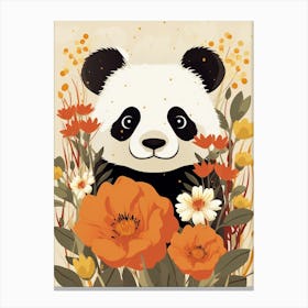 Baby Animal Illustration  Panda 4 Canvas Print