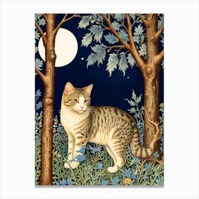 William Morris Cat In The Woods 8 Canvas Print