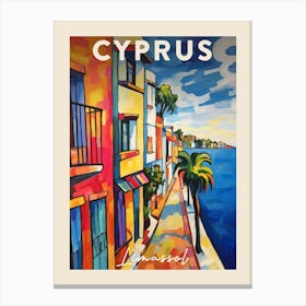 Limassol Cyprus 3 Fauvist Painting  Travel Poster Canvas Print