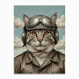 Pilot Cat 3 Canvas Print