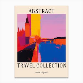 Abstract Travel Collection Poster London England 7 Canvas Print