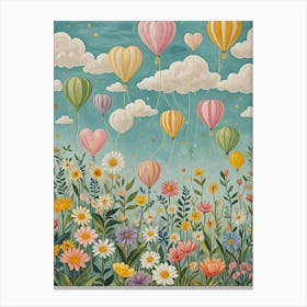 Pastel Balloons In Spring Canvas Print