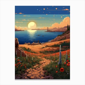 Gallipoli Battlefields Pixel Art 2 Canvas Print