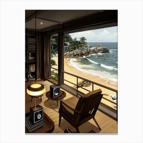 Living Room At The Beach Canvas Print