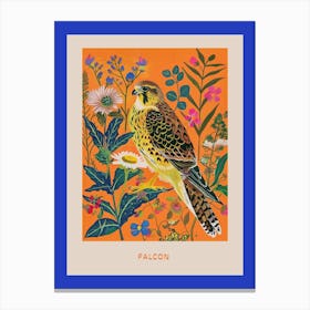 Spring Birds Poster Falcon 3 Canvas Print