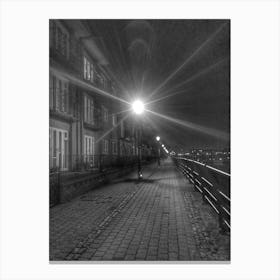 Black and White Lighting The Way Canvas Print