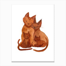 Cats Family Canvas Print