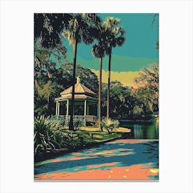 Audubon Park And Zoo Storybook Illustration 2 Canvas Print