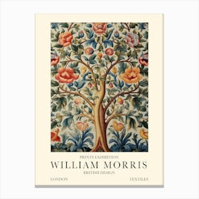 William Morris London Exhibition Poster Tree Of Life Botanical Canvas Print