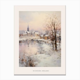 Dreamy Winter Painting Poster Richmond England 4 Canvas Print