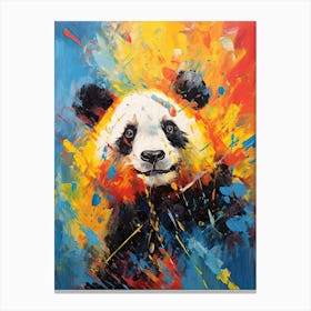 Panda Art In Expressionism Style 4 Canvas Print