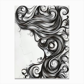 Curly Hair Canvas Print