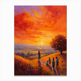 Sunset Over The Hills Canvas Print