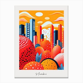 Poster Of Mumbai, Illustration In The Style Of Pop Art 1 Canvas Print
