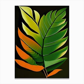 Tamarind Leaf Vibrant Inspired 1 Canvas Print