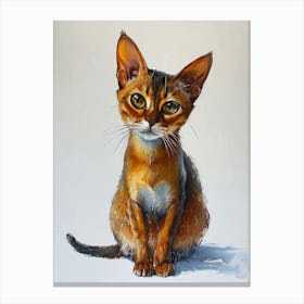 Abyssinian Cat Painting 4 Canvas Print