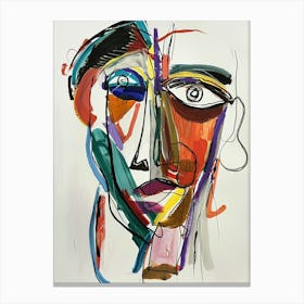 Abstract Portrait Of A Man Canvas Print