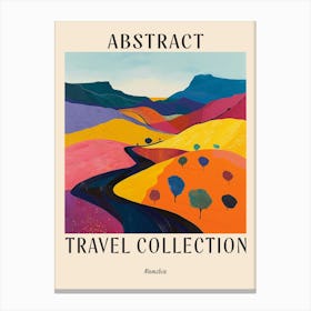 Abstract Travel Collection Poster Namibia 3 Canvas Print