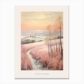 Dreamy Winter National Park Poster  The South Downs England 2 Canvas Print