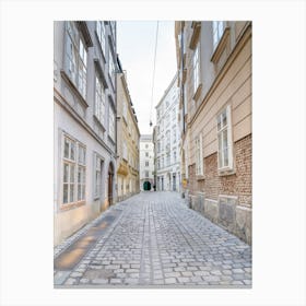 Cobblestone Street In Vienna 1 Canvas Print