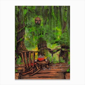 Cabin in the Rainforest Canvas Print