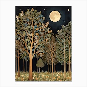 William Morris Moonlight In The Forest 52 Canvas Print