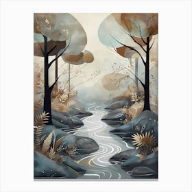 River In The Forest 9 Canvas Print