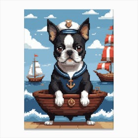 Boston Terrier-Reimagined 24 Canvas Print