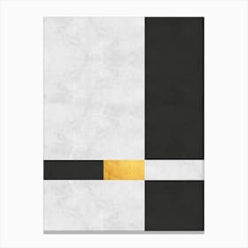 Gray and gold geometric 3 Canvas Print