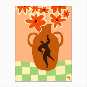 Dancing Vase by Arty Guava Canvas Print