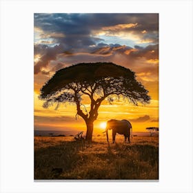 Sunset In The Savannah Canvas Print