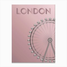 Pink London Eye Print Canvas Print