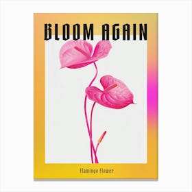 Hot Pink Flamingo Flower 2 Poster Canvas Print
