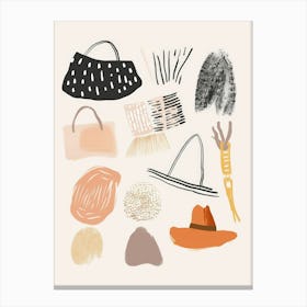 Hats And Accessories Canvas Print