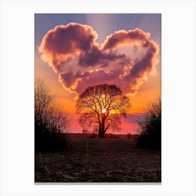 Heart Shaped Tree Canvas Print