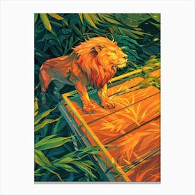 Lion In The Jungle 1 Canvas Print