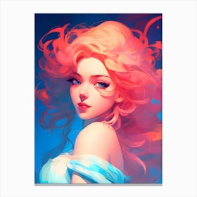 Girl With Pink Hair ~ Reimagined 1 Canvas Print