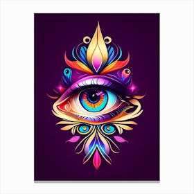 Psychic Abilities, Symbol, Third Eye Tattoo 1 Canvas Print