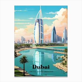 Dubai Middle East Skyline Travel Art Canvas Print