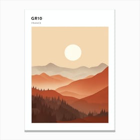 Gr10 France Hiking Trail Landscape Poster Canvas Print